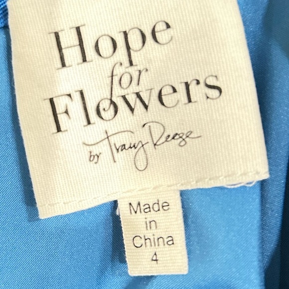 Anthropologie Blue & Red Poppy Knee-Length lined Pencil Skirt back Slit size 4 - Picture 8 of 11